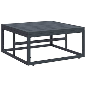 Gartensofa-Set Schwarz mit Kissen, 11-teilig