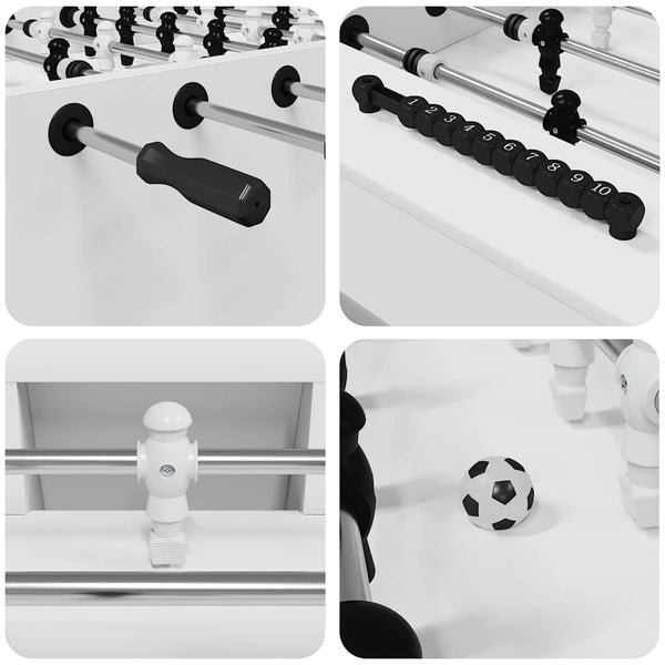 Tischfußballtisch Weiß 146,5 cm