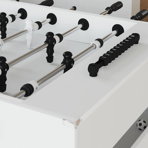 Tischfußballtisch Weiß 146,5 cm