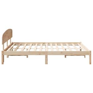 vidaXL Cadre de lit avec tête de lit Naturel 150 x 200 cm Bois de pin massif