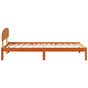 Bettrahmen Wachsbraun 75x190 cm Kiefer Massivholz