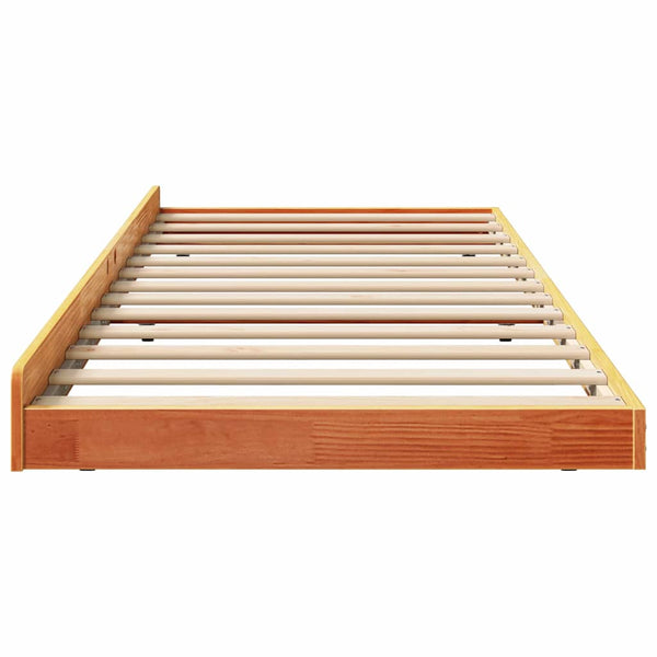 Bettgestell Braun 90x200 cm Kiefer Massivholz