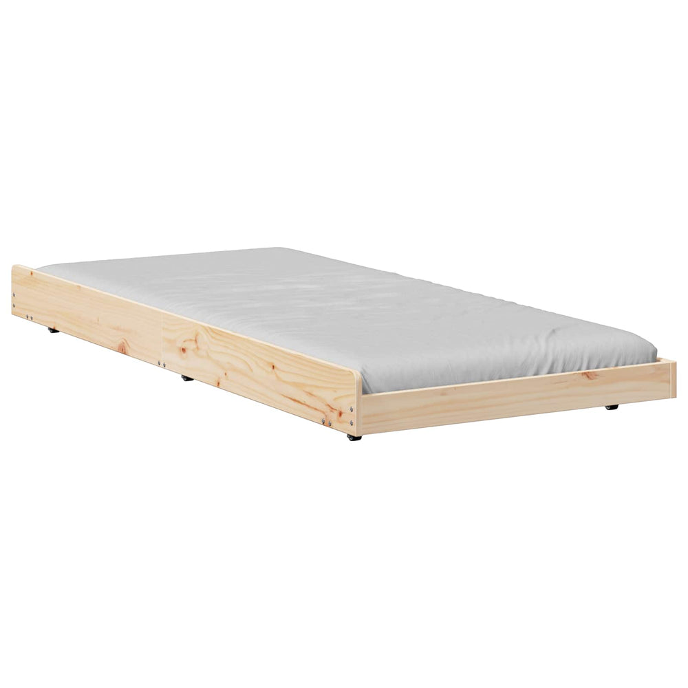 Bettgestell Braun 80x200 cm Kiefer Massivholz