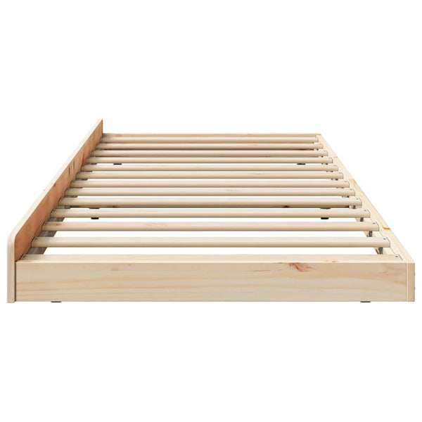 Bettgestell Braun 80x200 cm Kiefer Massivholz