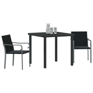 3-teilige Garten Essgruppe aus Rattan