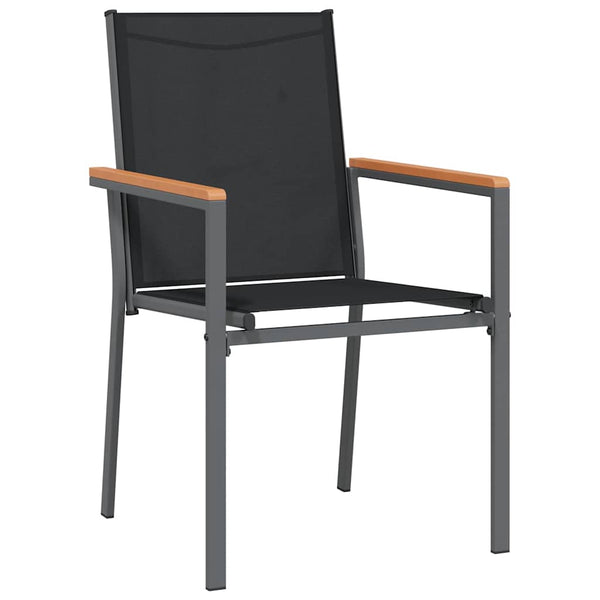 Garten Essgruppe 7-teilig, Schwarz