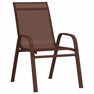3-teilige Garten Essgruppe Braun/Schwarz