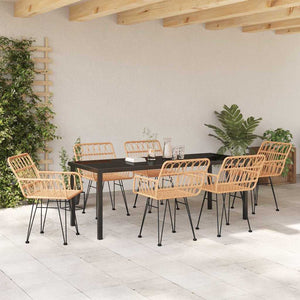 Garten Essgruppe 7-teilig Braun
