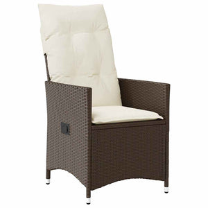 Garten Essgruppe Poly-Rattan Braun 3-teilig