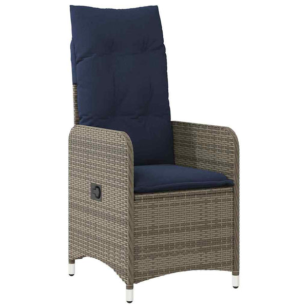 Gartenmöbel Set Grau Rattan 5-teilig