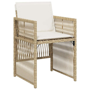 9-teilige Garten Essgruppe Beige
