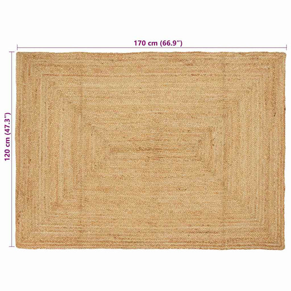 Beiger Jute Teppich 120x170 cm