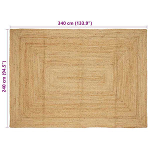 Beiger Jute Teppich 240 x 340 cm