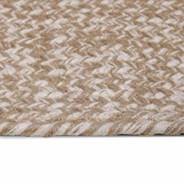 Jute Teppich Läufer Natur Weiß 60x200 cm