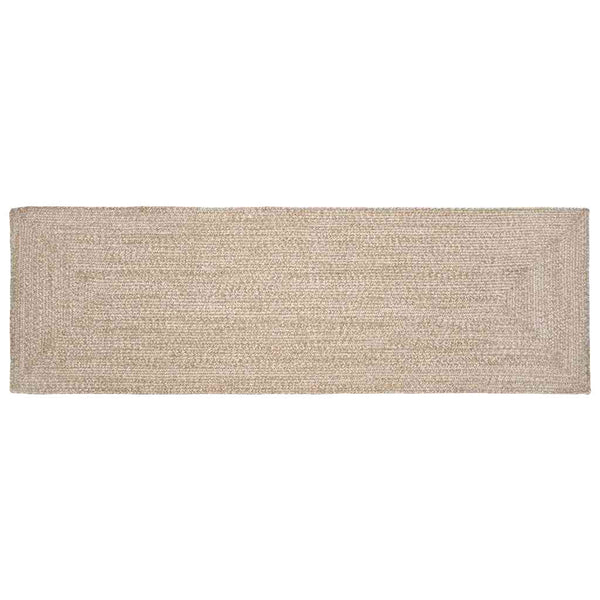 Jute Teppich Läufer Natur Weiß 60x250 cm