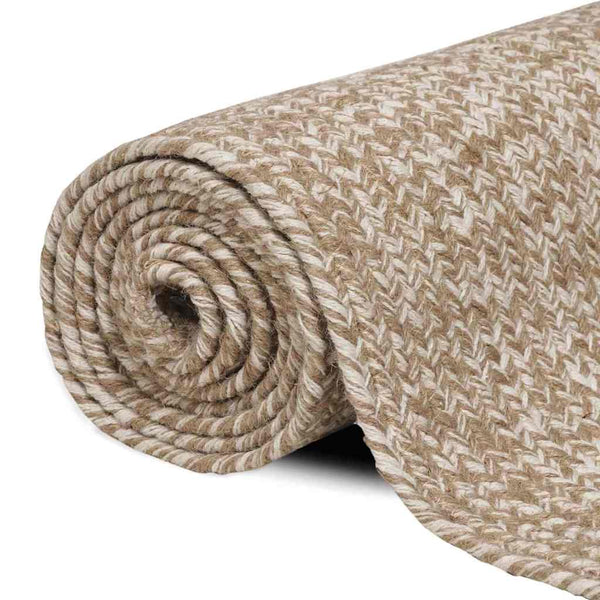 Jute Teppich Läufer Natur/Weiß 60x300 cm