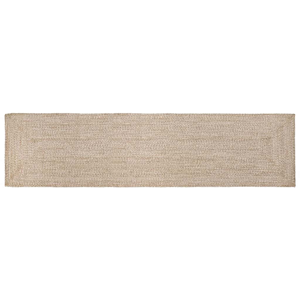 Jute Teppich Natur Weiß 60x400 cm