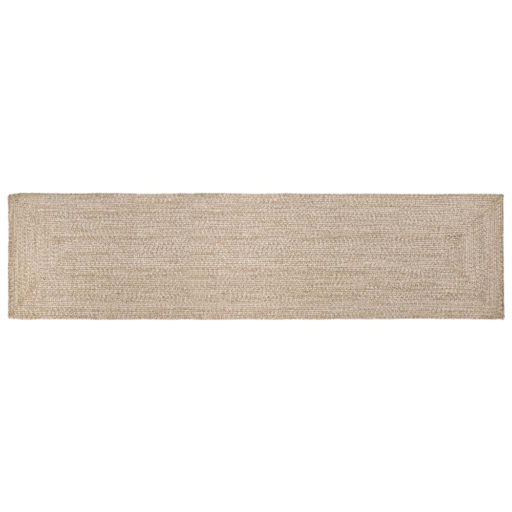 Jute Teppich Natur Weiß 80x400 cm