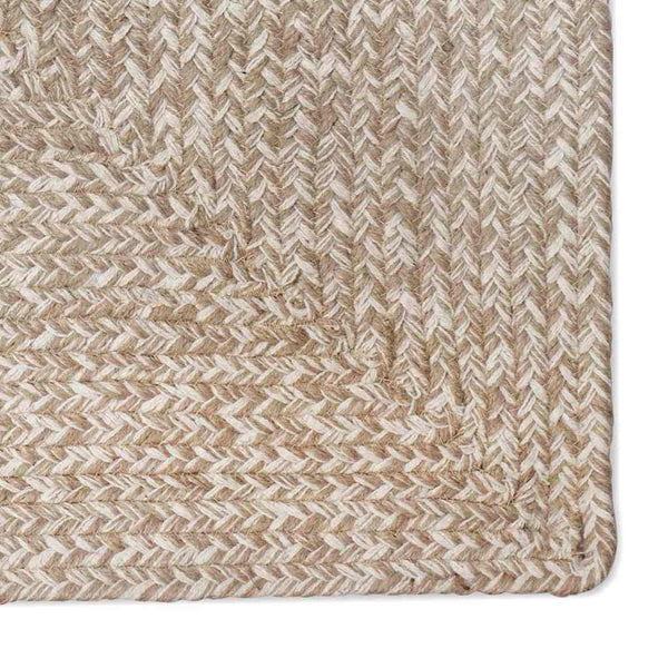 Runder Jute Teppich Natur Weiß 160x160 cm