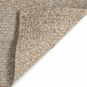 Runder Jute Teppich Natur Weiß 160x160 cm