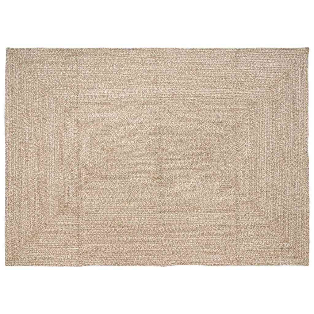 Jute Teppich Natur Weiß 200x290 cm