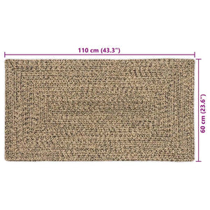 Jute Teppich Natur/Schwarz 60x110 cm