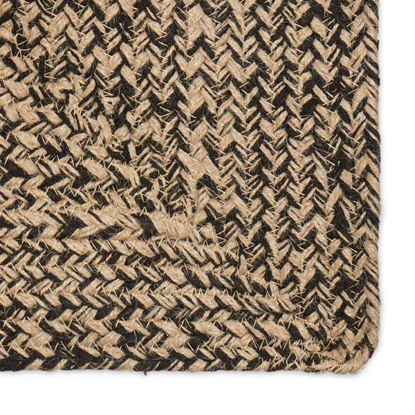 Jute Teppich Läufer Natur Schwarz 60x400 cm