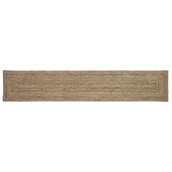 Jute Teppich Läufer Natur Schwarz 60x400 cm