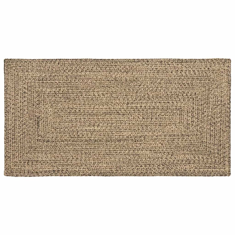Jute Teppich Natur Schwarz 80x150 cm