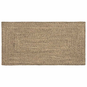 Jute Teppich Natur Schwarz 80x150 cm