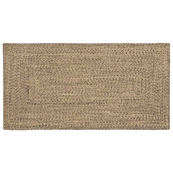 Jute Teppich Natur Schwarz 80x150 cm