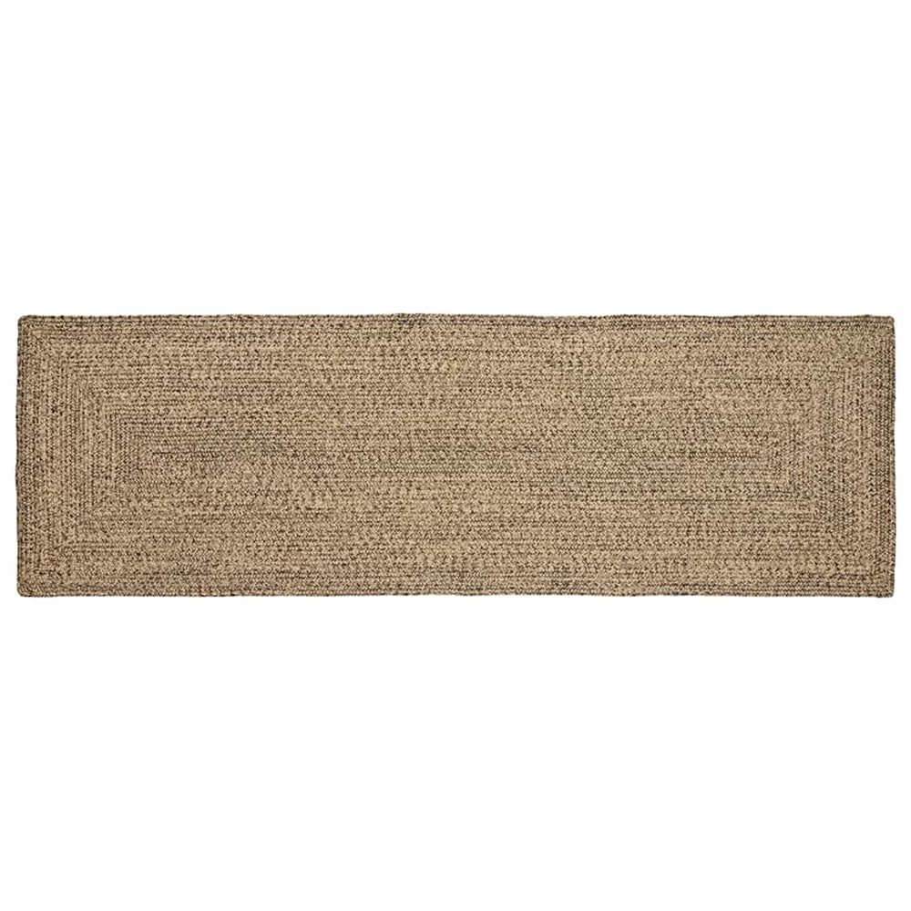Jute Teppich Natur/Schwarz 80x200 cm