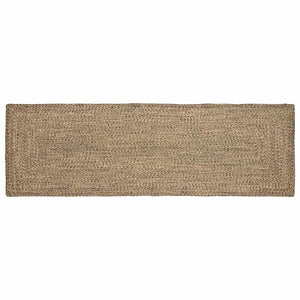 Jute Teppich Natur/Schwarz 80x200 cm