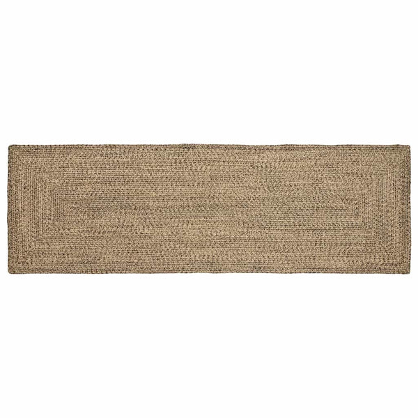 Jute Teppich Natur/Schwarz 80x200 cm