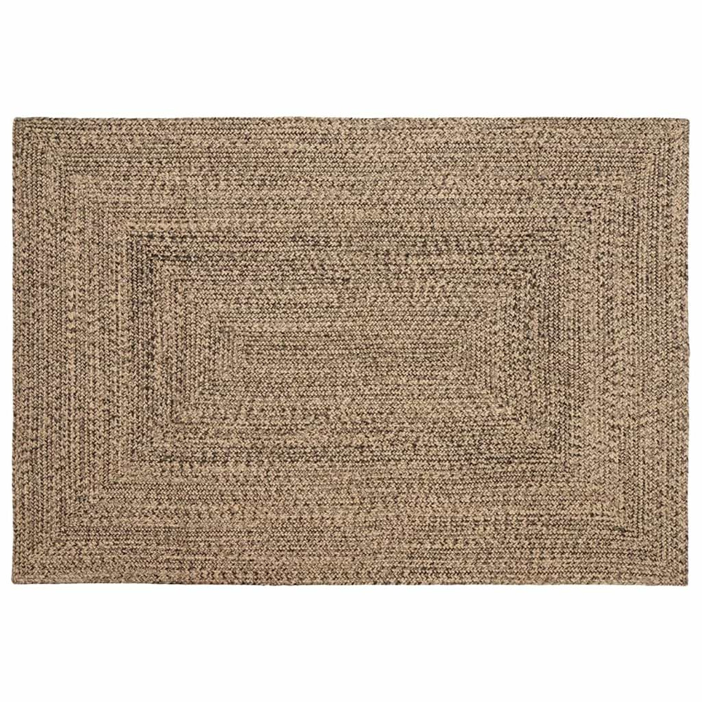 Jute Teppich Natur Schwarz 120x170 cm