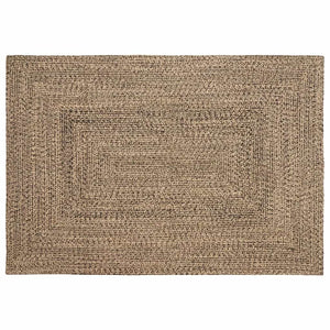 Jute Teppich Natur Schwarz 120x170 cm