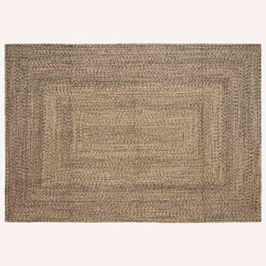 Jute Teppich Natur Schwarz 160x230 cm