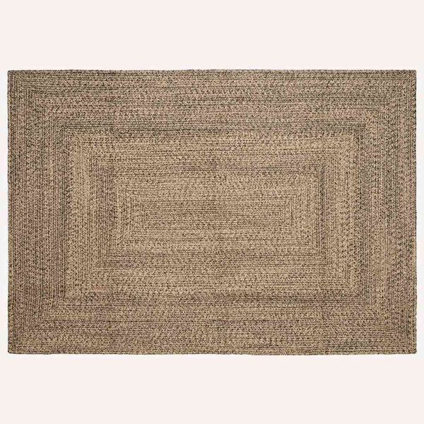 Jute Teppich Natur Schwarz 160x230 cm