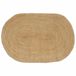 Ovaler Jute Teppich Natur 100x152 cm