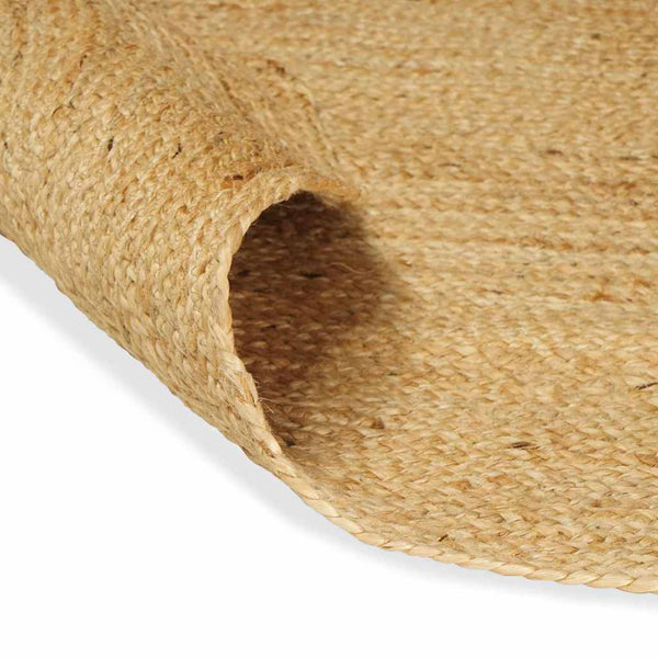 Ovaler Jute Teppich Natur 122x183 cm