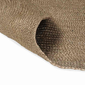 Ovaler Jute Teppich Grau 100x152 cm