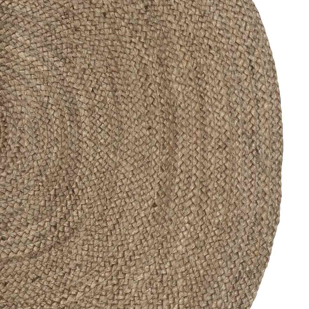 Ovaler Teppich Grau 122x183 cm Jute
