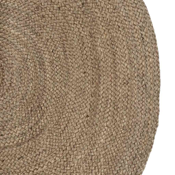 Ovaler Teppich Grau 122x183 cm Jute
