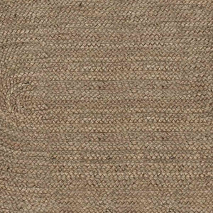 Ovaler Teppich Grau 122x183 cm Jute