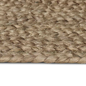 Ovaler Teppich Grau 152x245 cm Jute