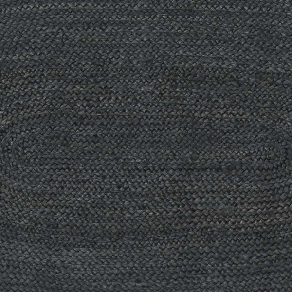 Ovaler Teppich Schwarz 100x152 cm Jute