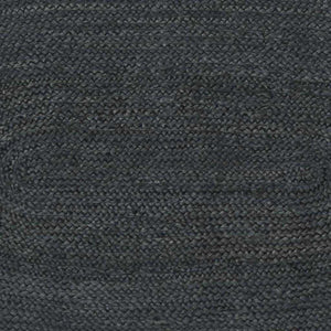 Ovaler Teppich Schwarz 122x183 cm Jute