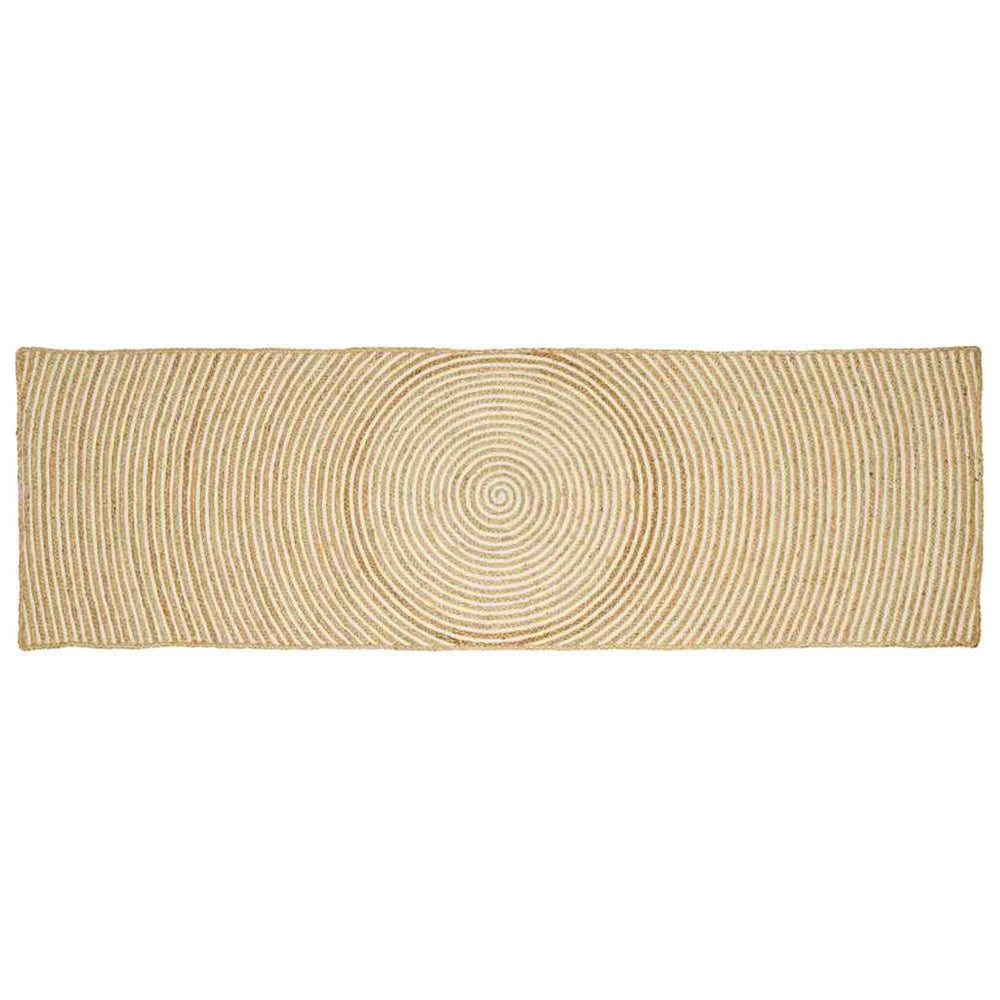 Jute Teppich Natur Weiß 60x250 cm