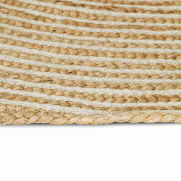 Jute Teppich Natur Weiß 60x400 cm