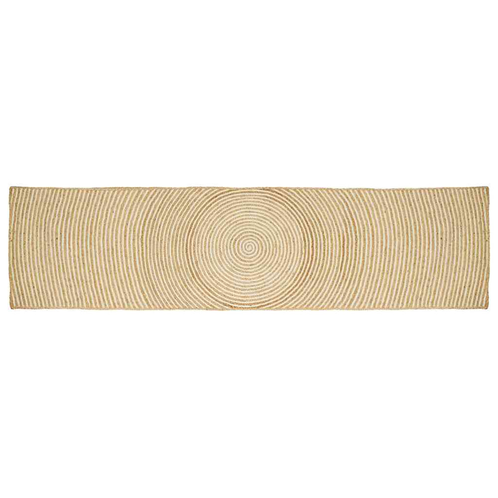 Jute Teppich Natur Weiß 60x400 cm